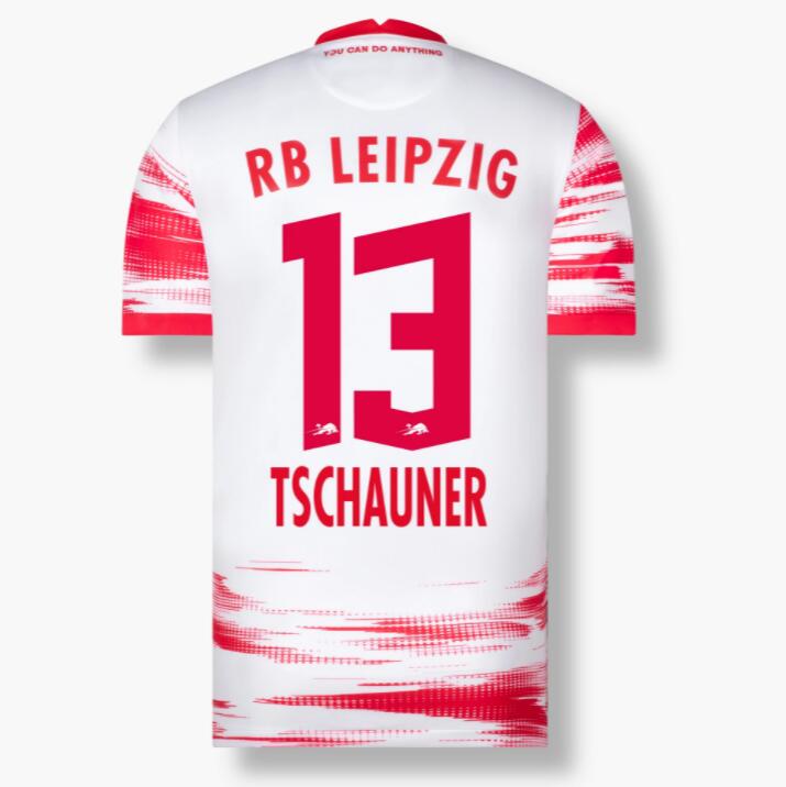 2021/22 RB Leipzig Home Kit Soccer Jersey TSCHAUNER 13 printing